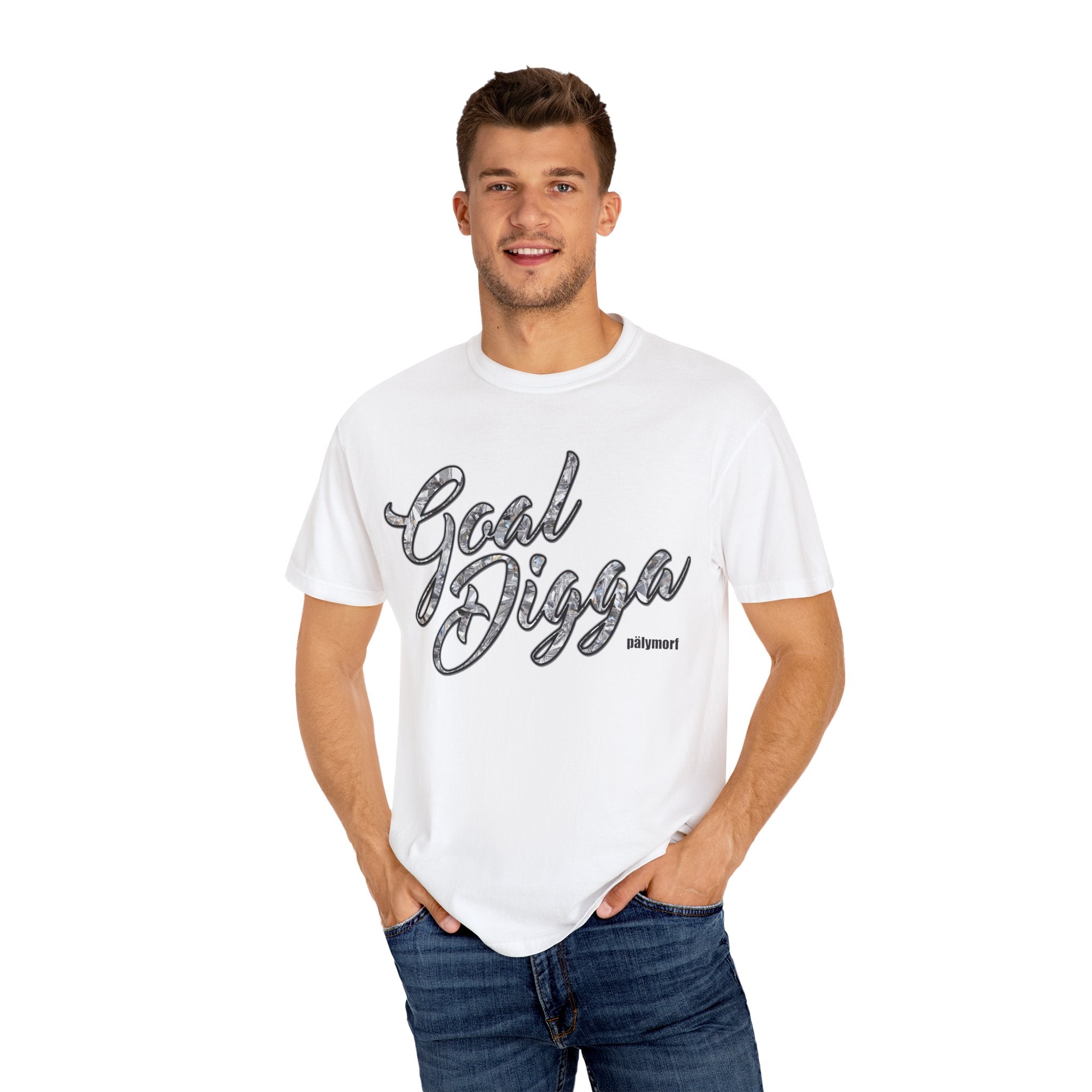 Garment-Dyed T-shirt - Gold Digger to Goal Digga